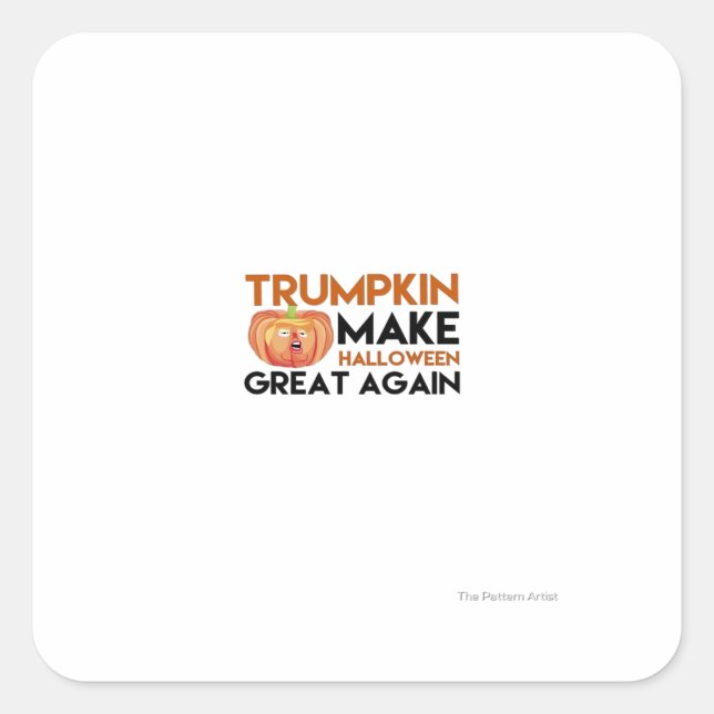Halloween Trumpkin Funny – Classic Maga Costume De Square Sticker (Front)