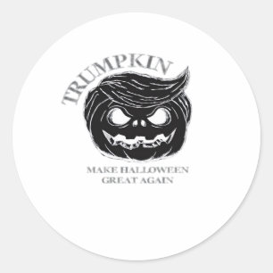 Halloween Trumpkin Funny & Cute Halloween Costume Classic Round Sticker