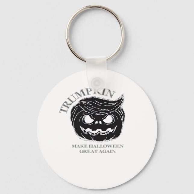 Halloween Trumpkin  Funny & Cute Halloween Costume Key Ring (Front)