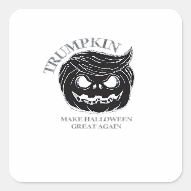 Halloween Trumpkin  Funny & Cute Halloween Costume Square Sticker (Front)