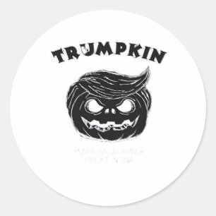 Halloween Trumpkin  Funny Halloween Costume Classic Round Sticker