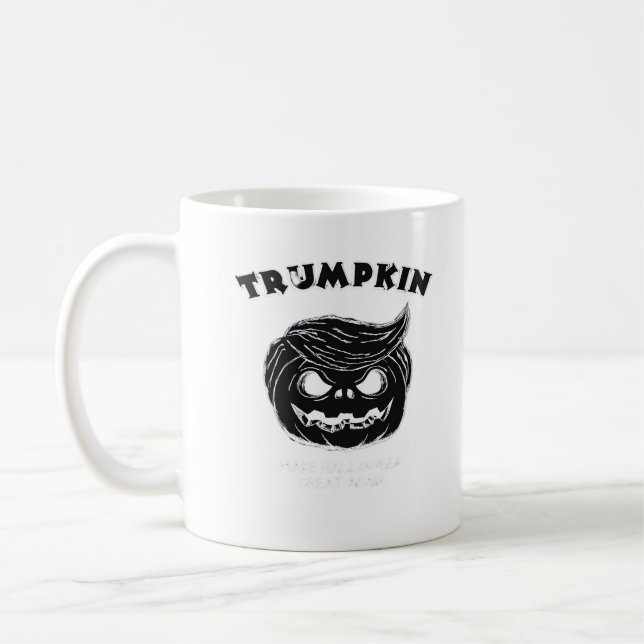 Halloween Trumpkin  Funny Halloween Costume Coffee Mug (Left)