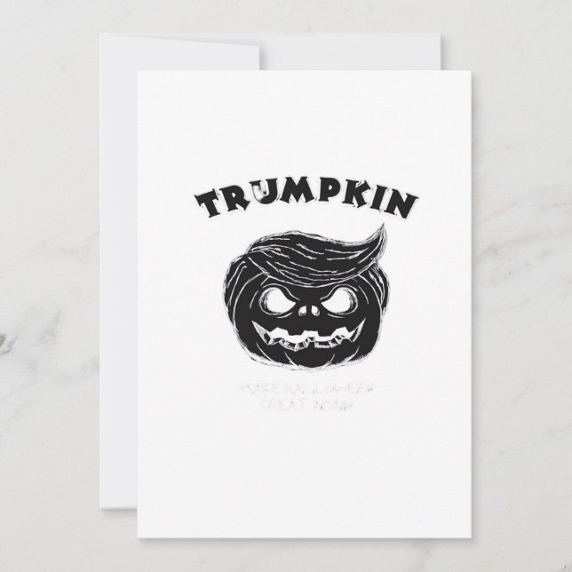 Halloween Trumpkin  Funny Halloween Costume Holiday Card (Front)