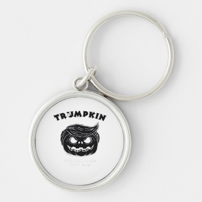 Halloween Trumpkin  Funny Halloween Costume Key Ring (Front)