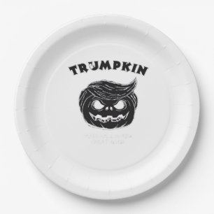 Halloween Trumpkin Funny Halloween Costume Paper Plate