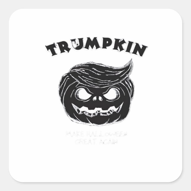 Halloween Trumpkin  Funny Halloween Costume Square Sticker (Front)