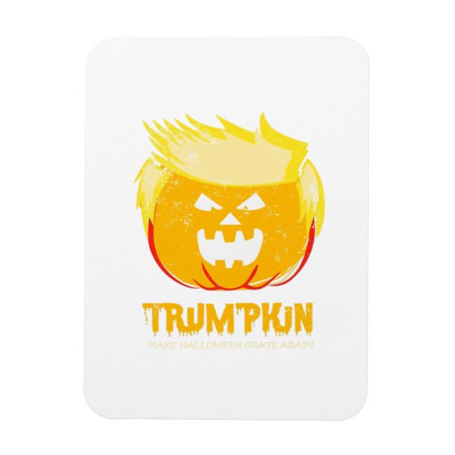 Halloween Trumpkin Funny Magnet (Vertical)