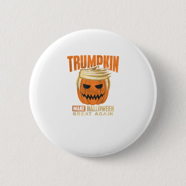 Halloween Trumpkin Funny Make America Great 6 Cm Round Badge (Front)