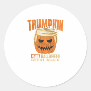 Halloween Trumpkin Funny Make America Great Classic Round Sticker