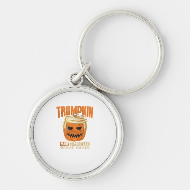 Halloween Trumpkin Funny Make America Great Key Ring (Front)