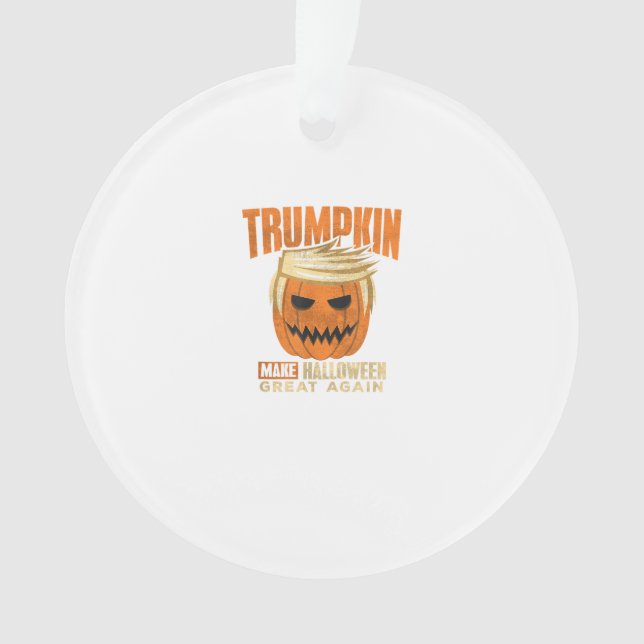 Halloween Trumpkin Funny Make America Great Ornament (Front)