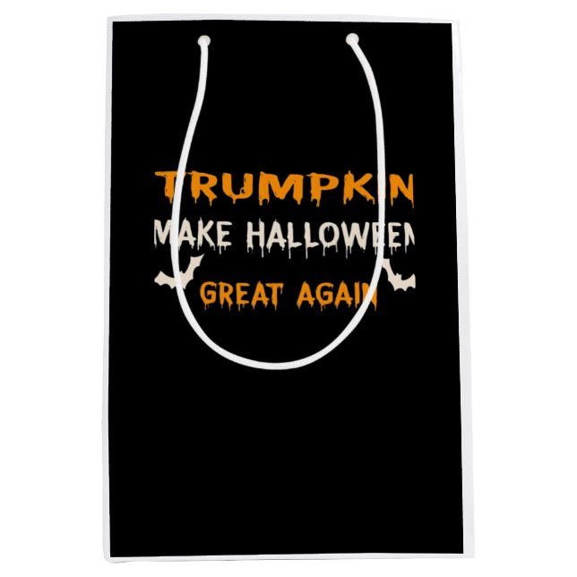 Halloween Trumpkin Funny Make Halloween Great Agai Medium Gift Bag (Front)