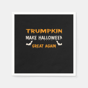 Halloween Trumpkin Funny Make Halloween Great Agai Napkin