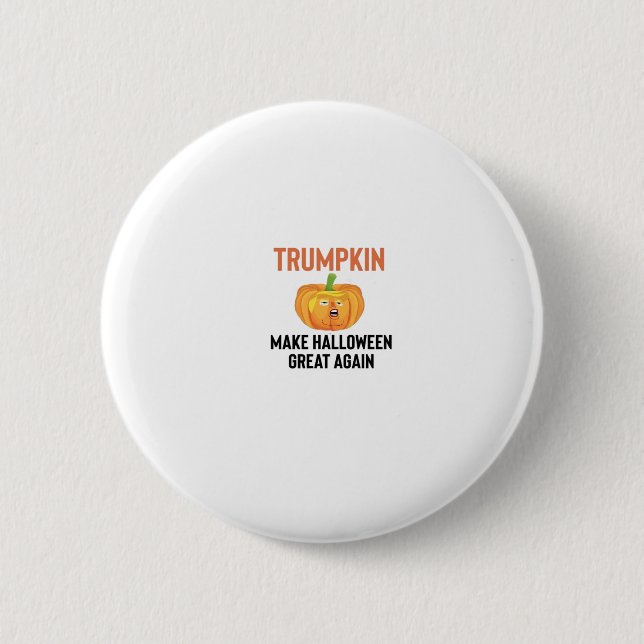 Halloween Trumpkin – Funny Pumpkin Graphic for Hal 6 Cm Round Badge (Front)
