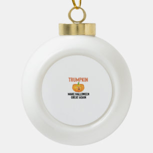 Halloween Trumpkin – Funny Pumpkin Graphic for Hal Ceramic Ball Christmas Ornament