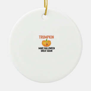 Halloween Trumpkin – Funny Pumpkin Graphic for Hal Ceramic Tree Decoration