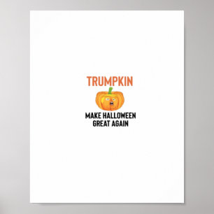 Halloween Trumpkin – Funny Pumpkin Graphic for Hal Poster
