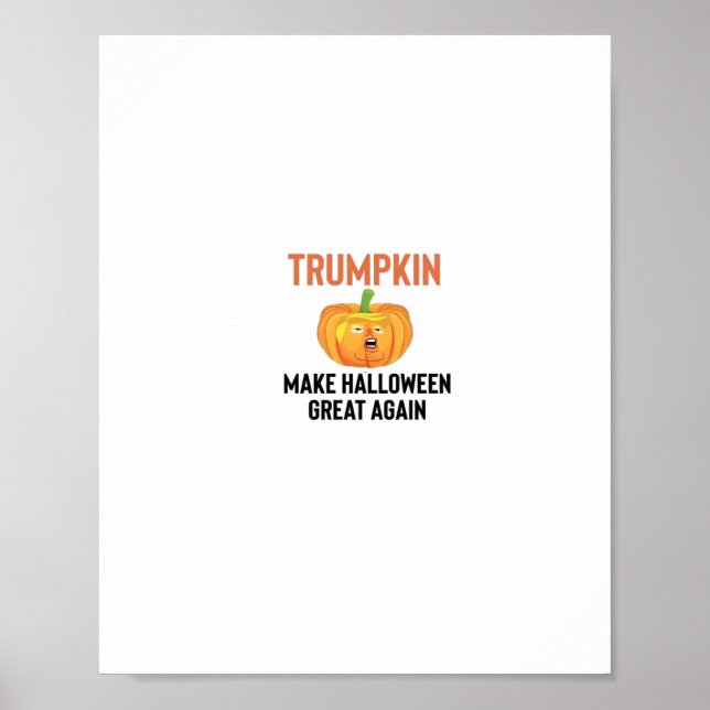 Halloween Trumpkin – Funny Pumpkin Graphic for Hal Poster (Front)
