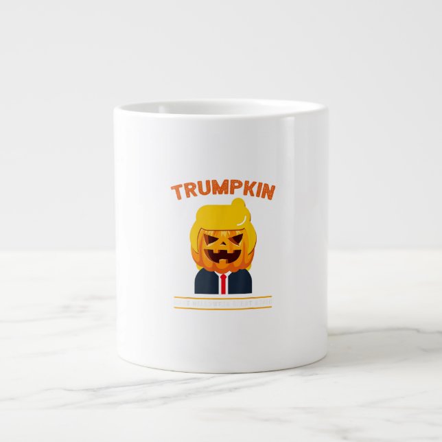 Halloween Trumpkin Funny  Pumpkin Halloween Large Coffee Mug (Front)