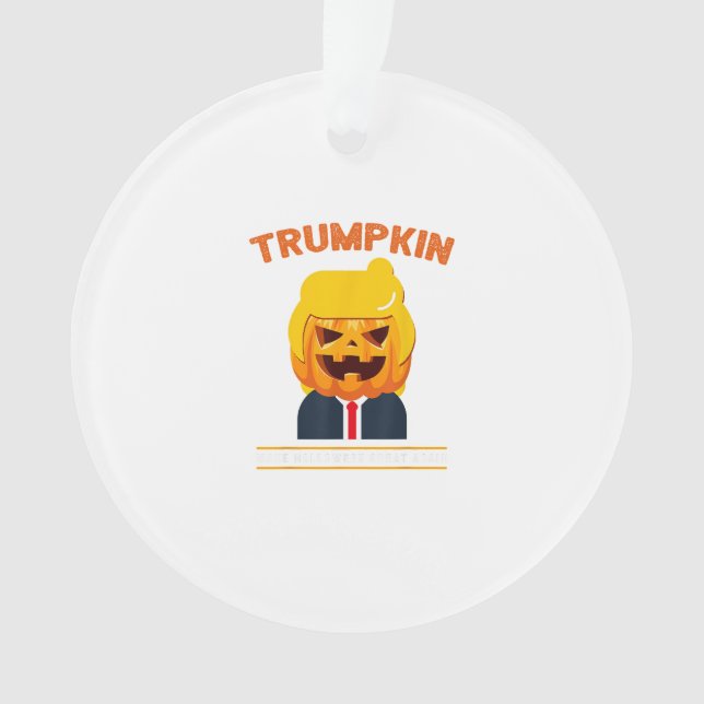 Halloween Trumpkin Funny  Pumpkin Halloween Ornament (Front)