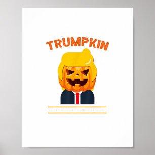 Halloween Trumpkin Funny Pumpkin Halloween Poster