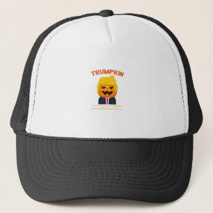 Halloween Trumpkin Funny  Pumpkin Halloween Trucker Hat