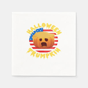 Halloween Trumpkin Funny Pumpkin  Parody Napkin