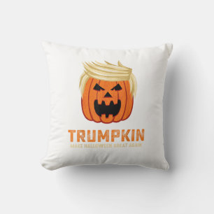 Halloween Trumpkin Funny – Spooky Parody Slogan Cushion