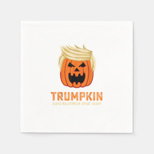Halloween Trumpkin Funny – Spooky Parody Slogan Napkin