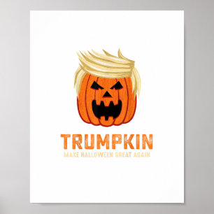 Halloween Trumpkin Funny – Spooky Parody Slogan Poster