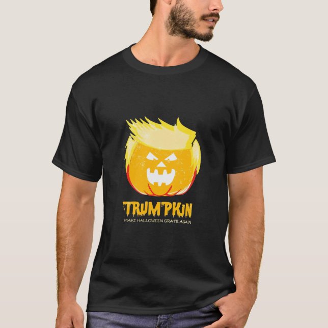 Halloween Trumpkin Funny T-Shirt (Front)
