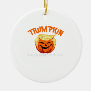 Halloween Trumpkin Make Halloween Great Again Ceramic Tree Decoration