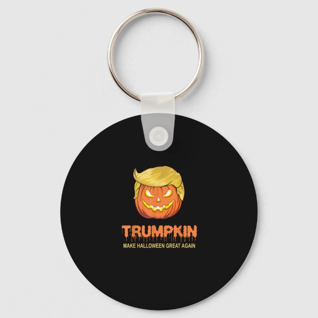 Halloween Trumpkin - Make Halloween Great Again De Key Ring (Front)