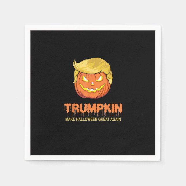 Halloween Trumpkin - Make Halloween Great Again De Napkin (Front)