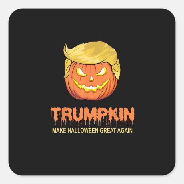 Halloween Trumpkin - Make Halloween Great Again De Square Sticker (Front)