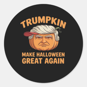 Halloween Trumpkin Make Halloween Great Again Funn Classic Round Sticker