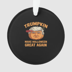 Halloween Trumpkin Make Halloween Great Again Funn Ornament