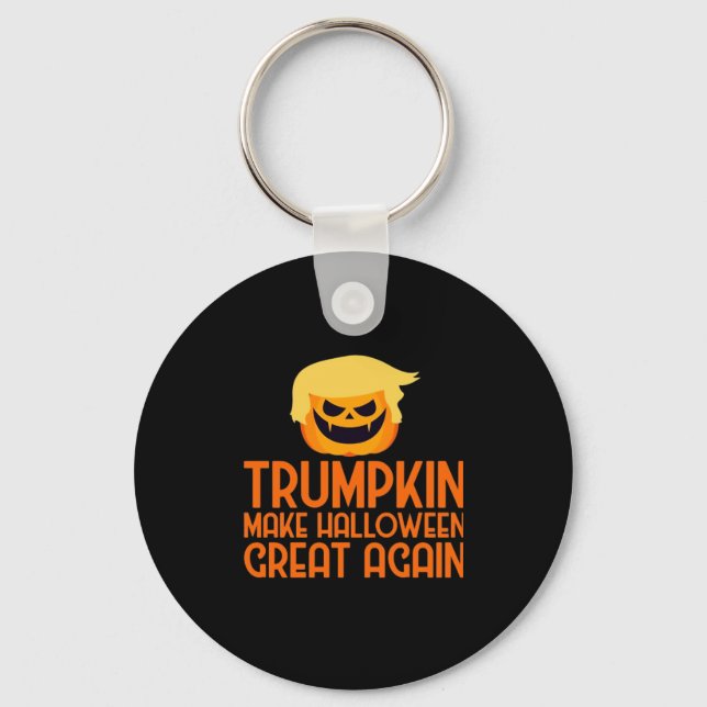Halloween Trumpkin Make Halloween Great Again Key Ring (Front)