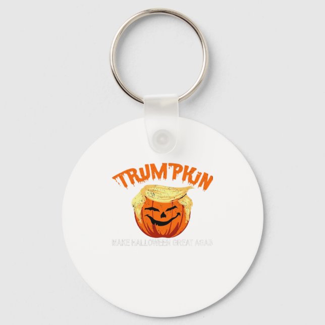 Halloween Trumpkin Make Halloween Great Again Key Ring (Front)