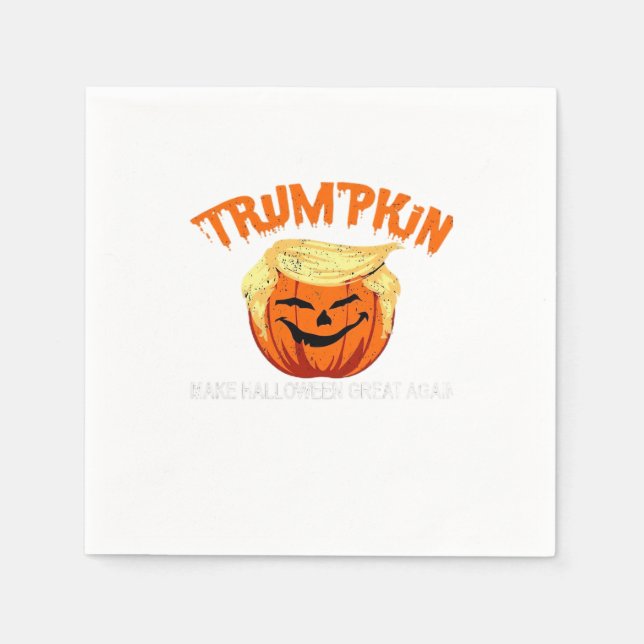 Halloween Trumpkin Make Halloween Great Again Napkin (Front)