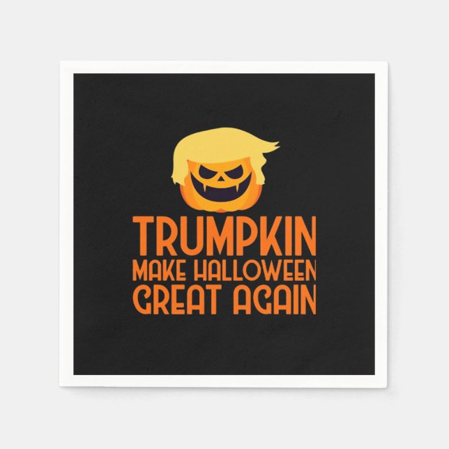 Halloween Trumpkin Make Halloween Great Again Napkin (Front)