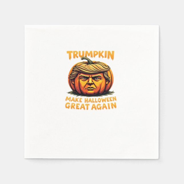 Halloween Trumpkin Make Halloween Great Again Napkin (Front)