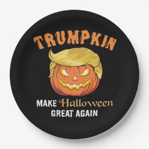 Halloween Trumpkin - Make Halloween Great Again Paper Plate