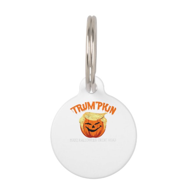 Halloween Trumpkin Make Halloween Great Again Pet Tag (Front)