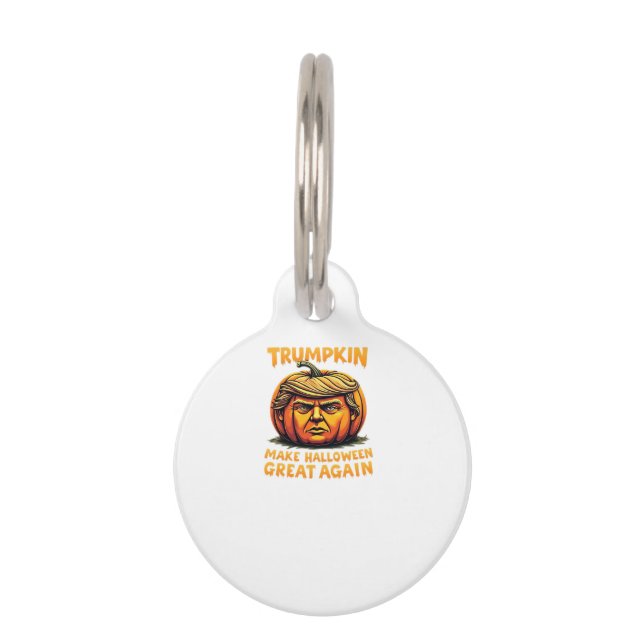 Halloween Trumpkin Make Halloween Great Again Pet Tag (Front)