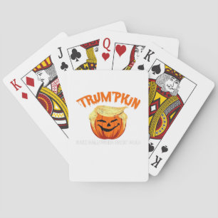 Halloween Trumpkin Make Halloween Great Again Playing Cards