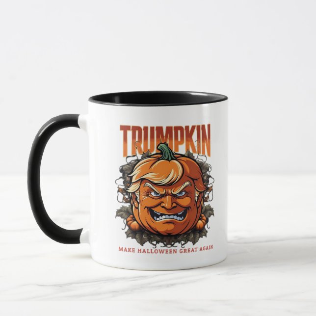 Halloween Trumpkin Make Halloween Great Again Tren Mug (Left)