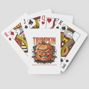 Halloween Trumpkin Make Halloween Great Again Tren Playing Cards