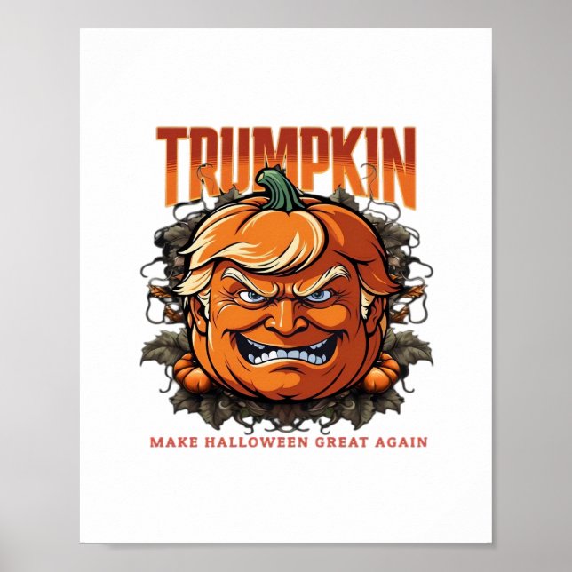 Halloween Trumpkin Make Halloween Great Again Tren Poster (Front)