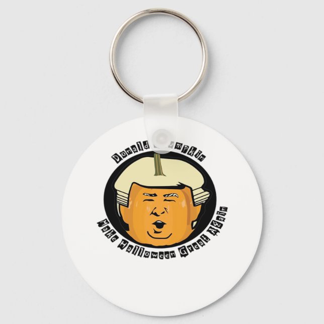 Halloween Trumpkin Pumpkin Classic Key Ring (Front)